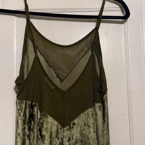 Free people Green crushed Velvet Maxi Dress - Picture 5 of 5
